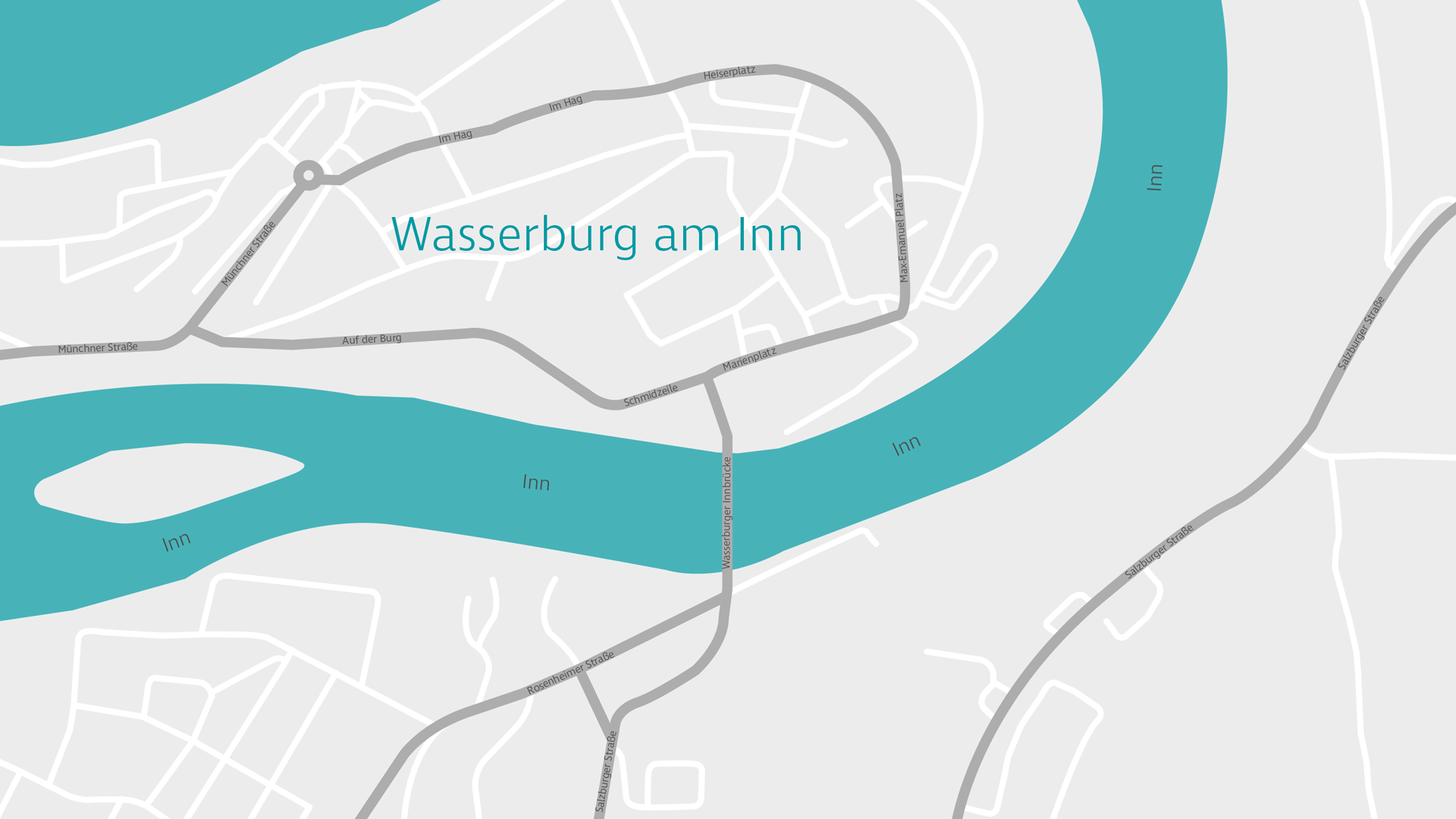 Kartenausschnitt von Wasserburg